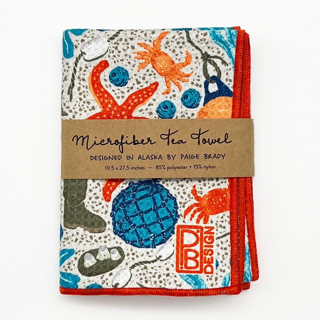 AK Beach Combing Tea Towel