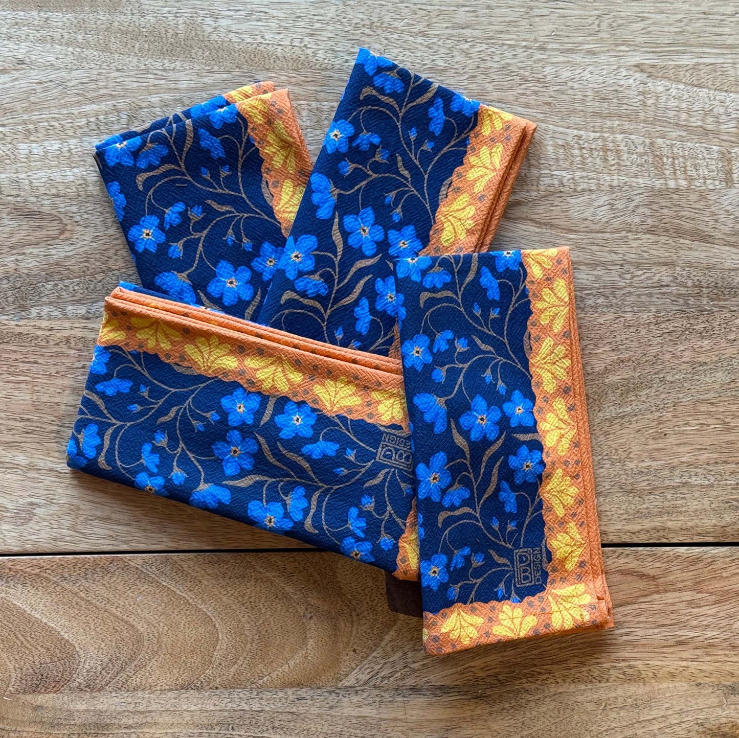 Forget Me Not Cloth Napkins