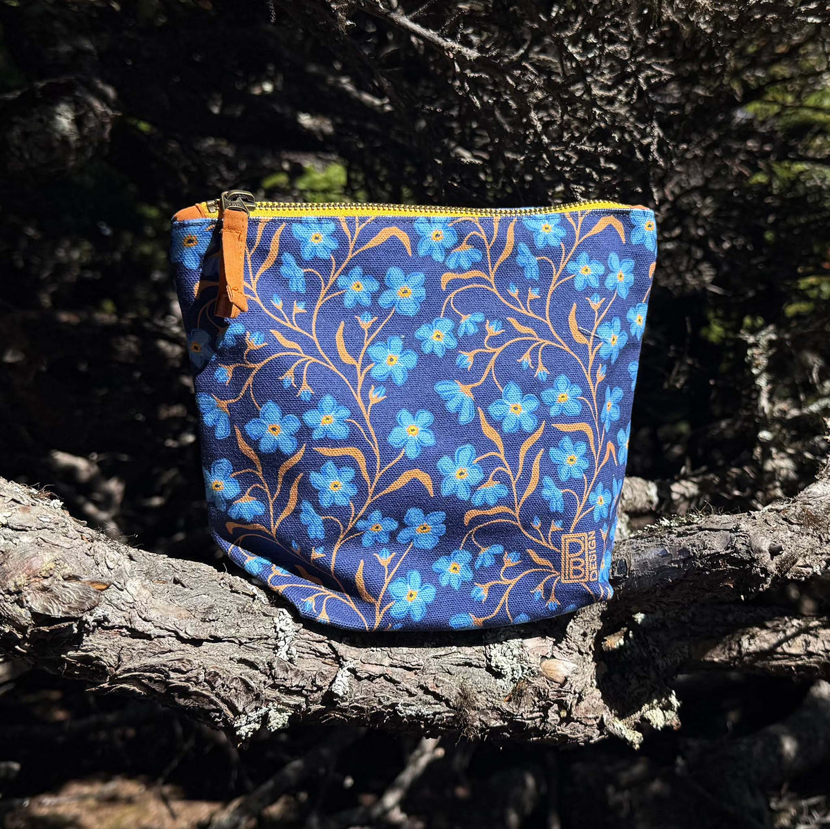 Forget Me Not - Gusseted Zipper Pouch