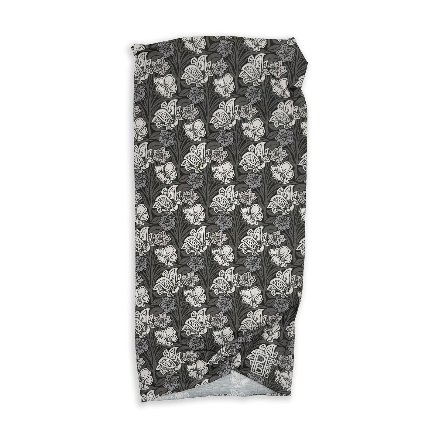 Vintage Blooms Neck Gaiter - Black & White