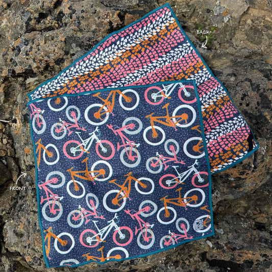 Mountain Bike Microfiber Washcloth - Navy