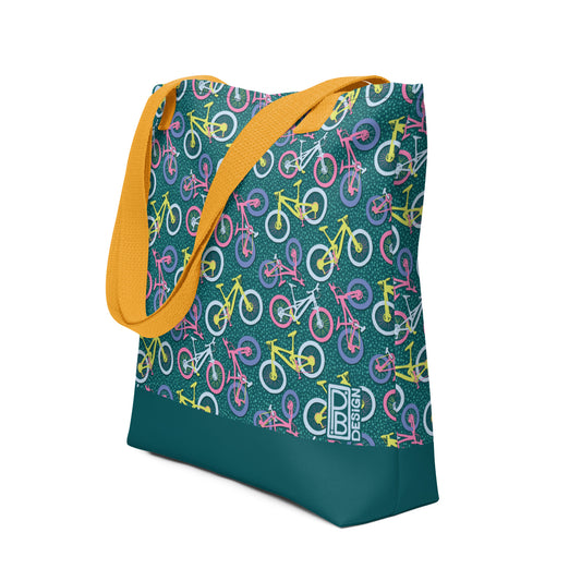 Mountain Bike Tote Bag - Teal