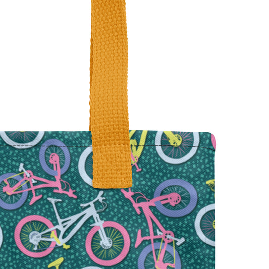 Mountain Bike Tote Bag - Teal