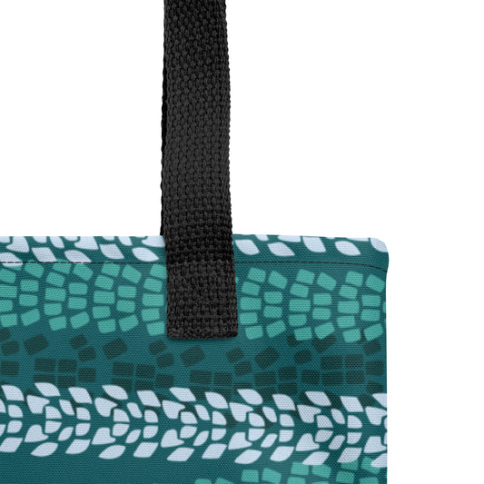 Mountain Bike Tire Tread Tote - Teal