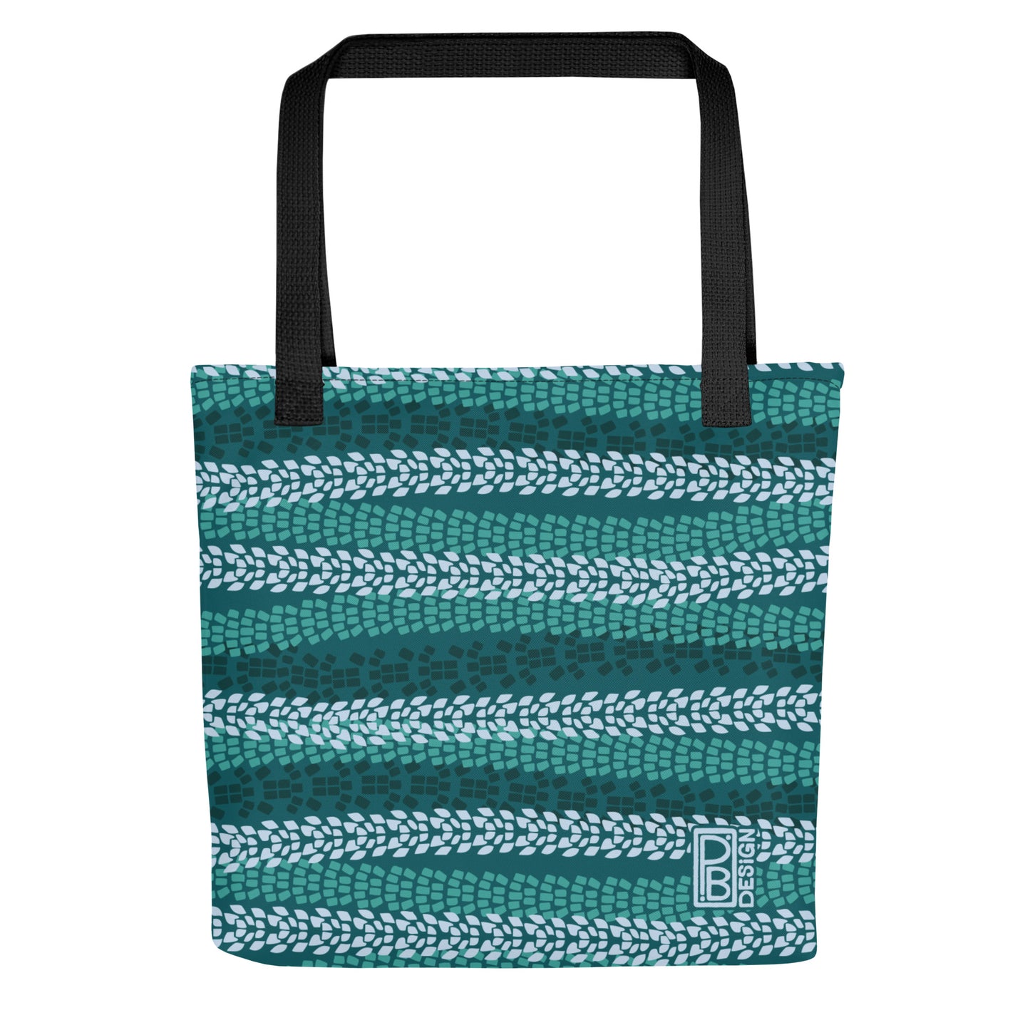 Mountain Bike Tire Tread Tote - Teal