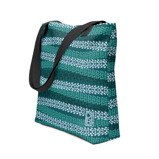 Mountain Bike Tire Tread Tote - Teal