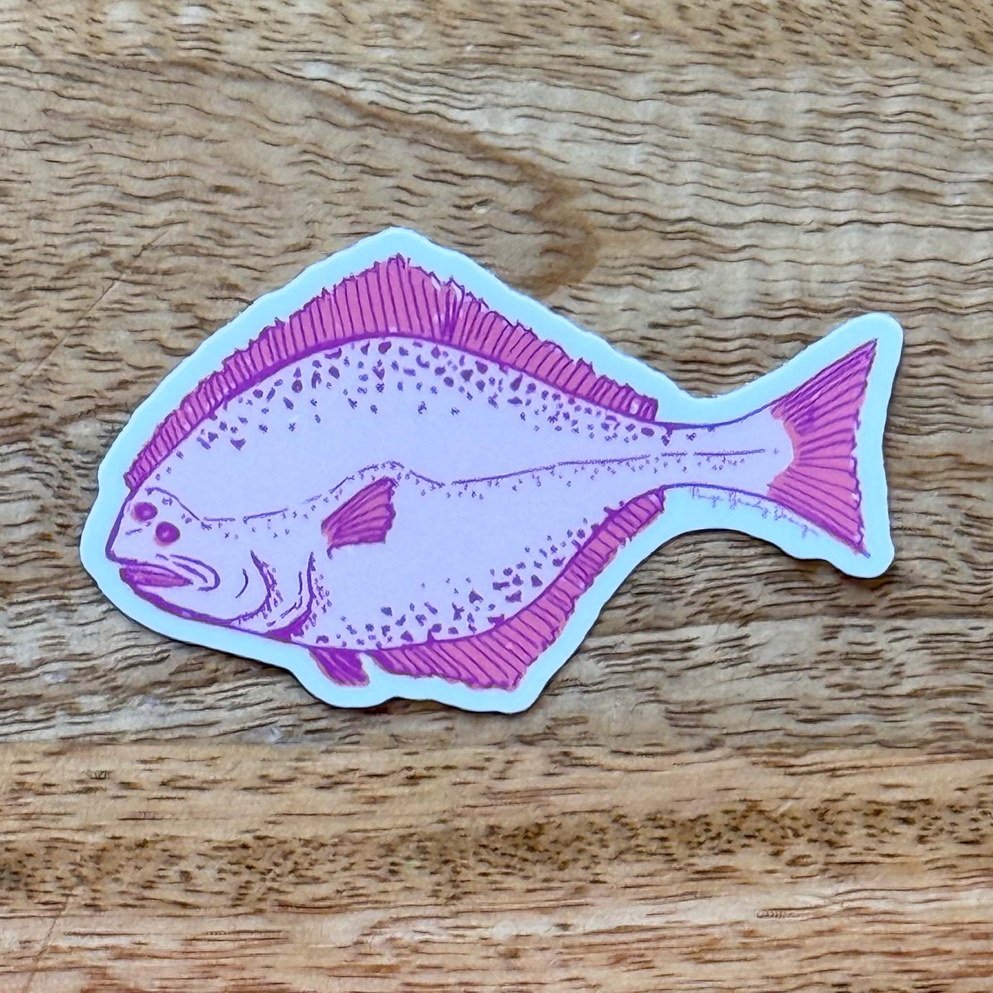 Halibut Sticker - Pink