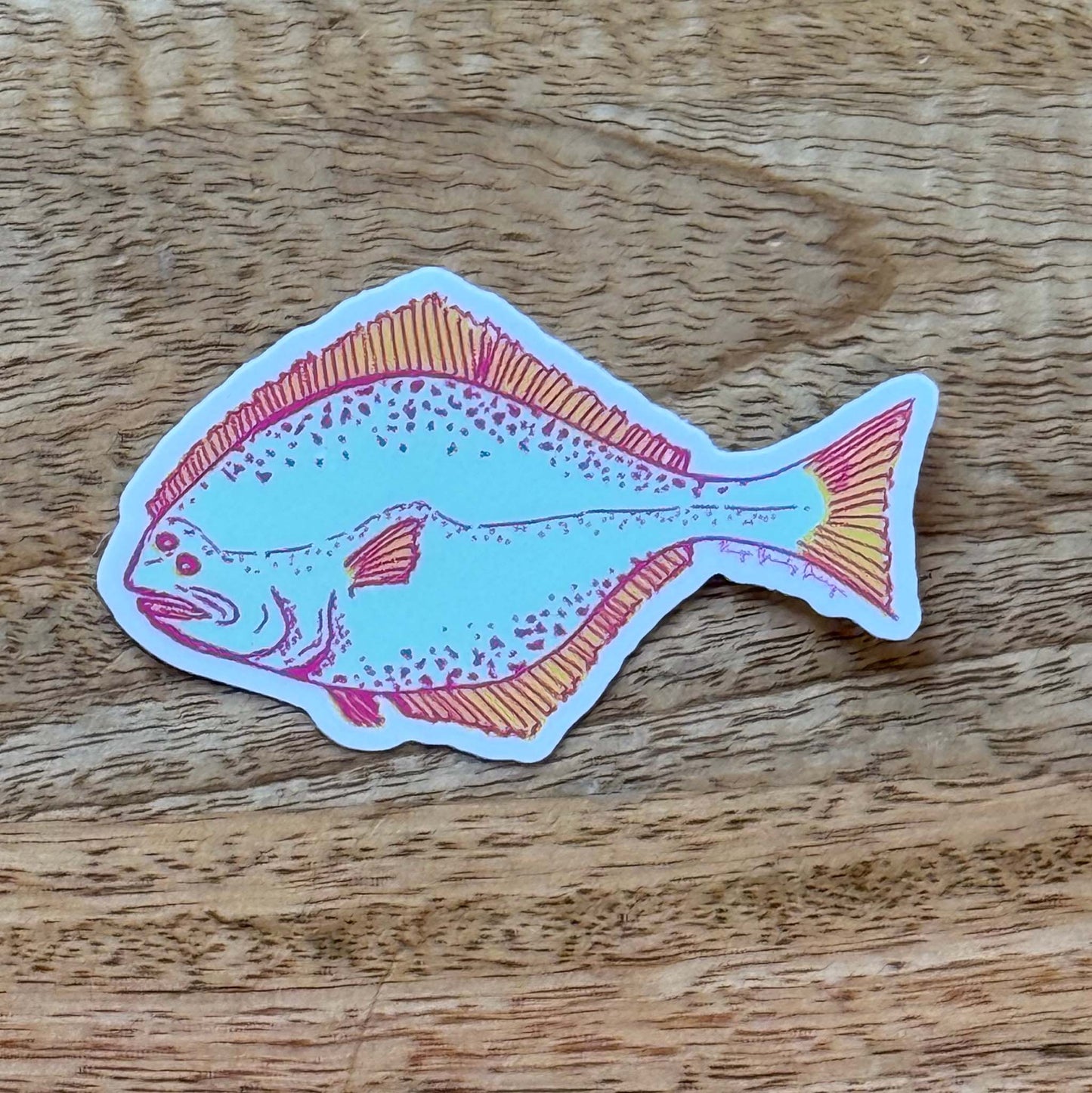 Halibut Sticker - Neon