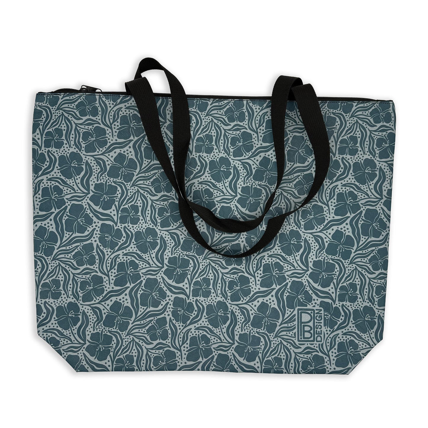 Tyvek Tote Bag - Dwarf Fireweed - Steel Blue