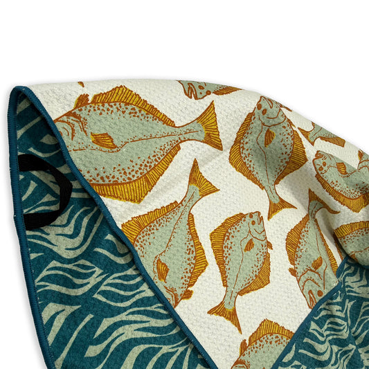 Halibut Tea Towel - Retro