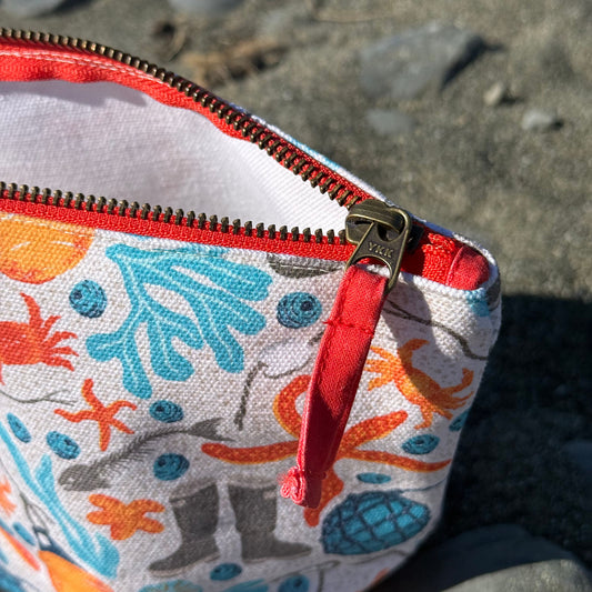 AK Beach Combing Gusseted Zipper Pouch