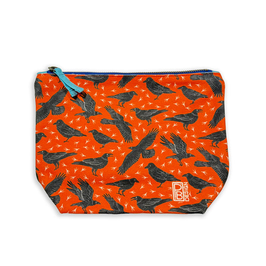 Ravens Gusseted Zipper Pouch