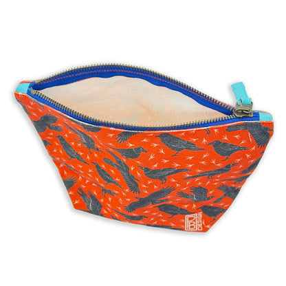 Ravens Gusseted Zipper Pouch