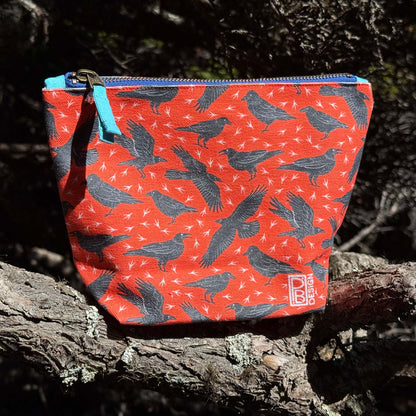 Ravens Gusseted Zipper Pouch
