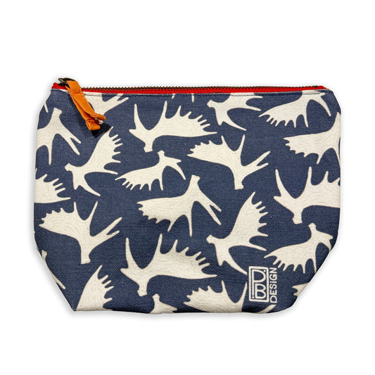 Moose Antler Gusseted Zipper Pouch