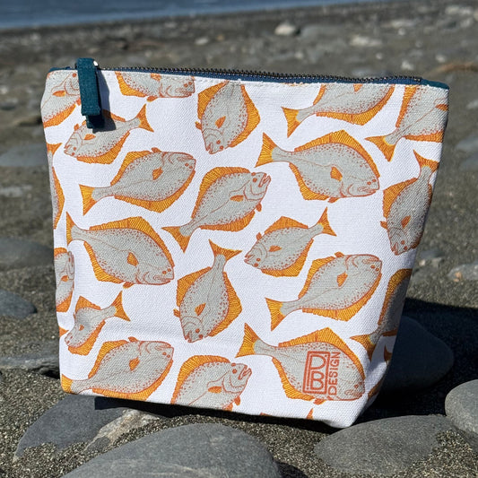 Halibut - retro - Gusseted Zipper Pouch