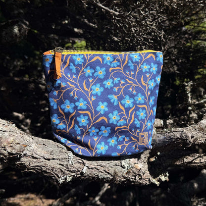 Forget Me Not - Gusseted Zipper Pouch