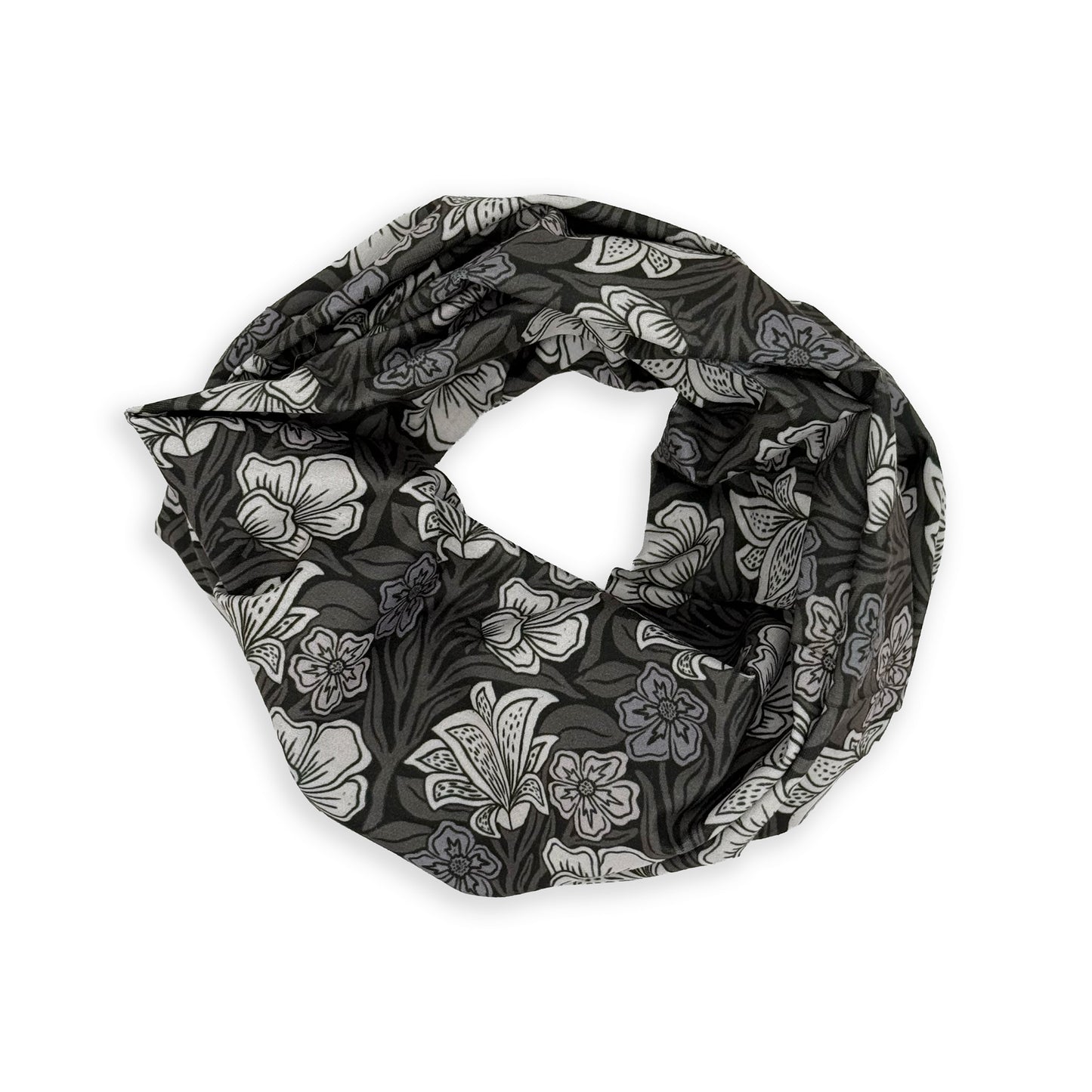 Vintage Blooms Neck Gaiter - Black & White