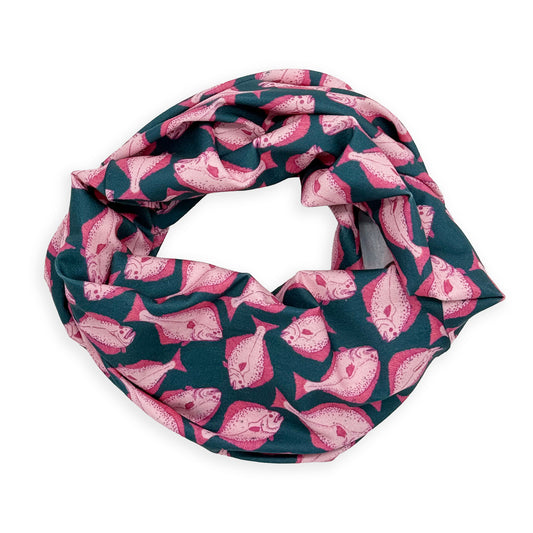 Halibut Neck Gaiter - Teal & Pink