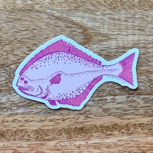 Halibut Sticker - Pink