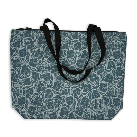 Tyvek Tote Bag - Dwarf Fireweed - Steel Blue