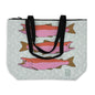 Tyvek Tote Bag - Salmon - Blue & Pink