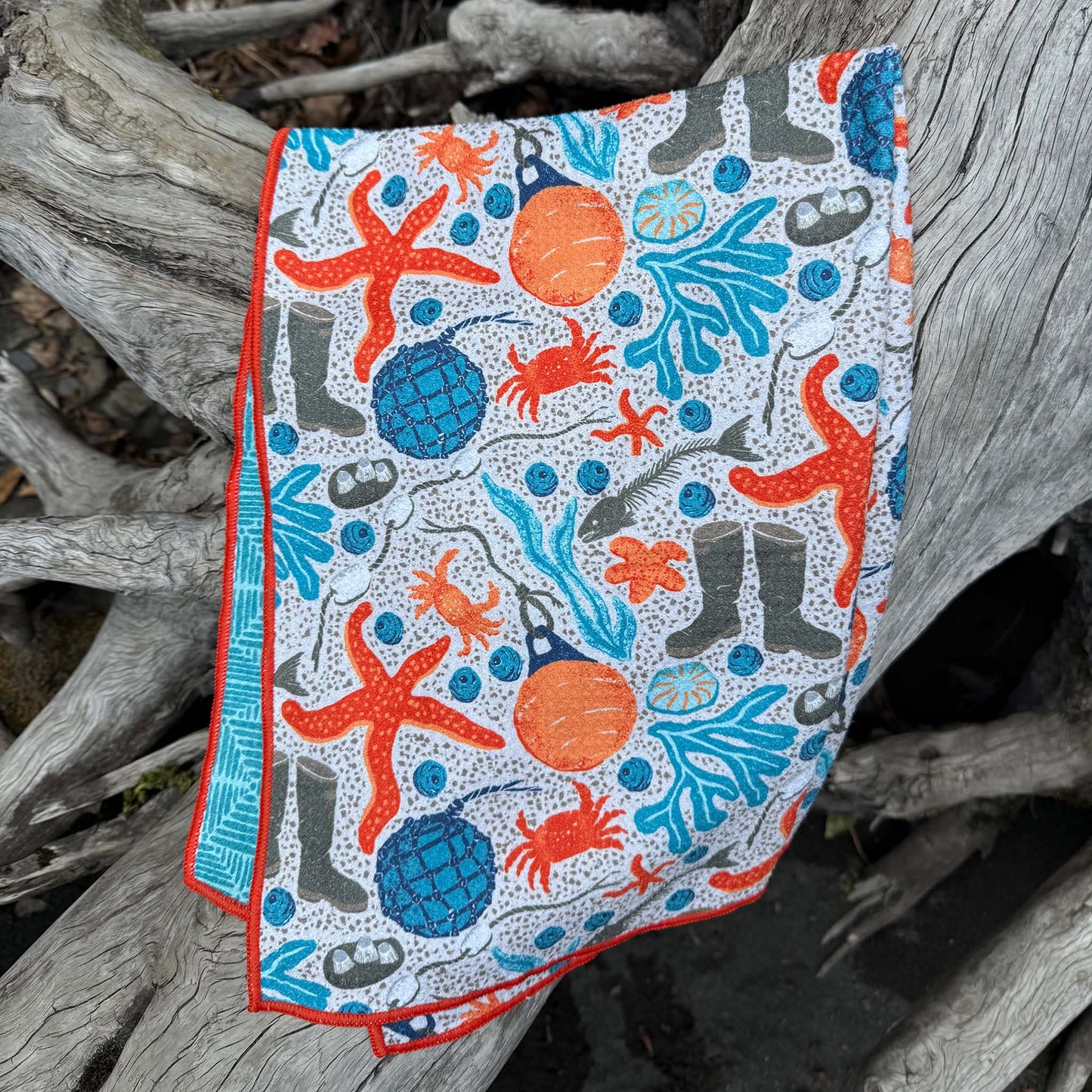 AK Beach Combing Tea Towel