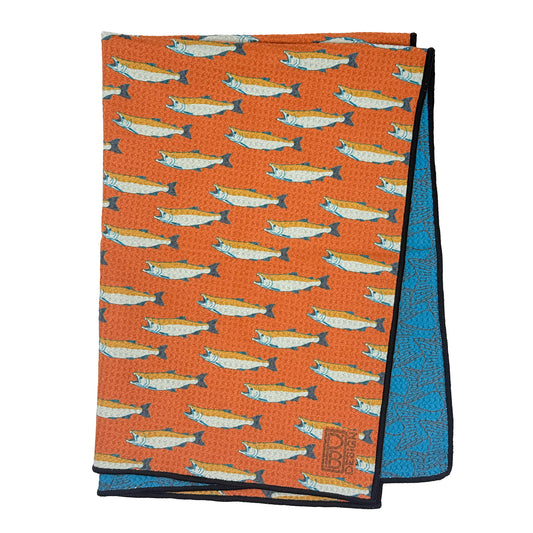 Salmon Tea Towel - Rust