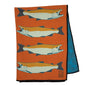 Large Salmon Tea Towel - Rust