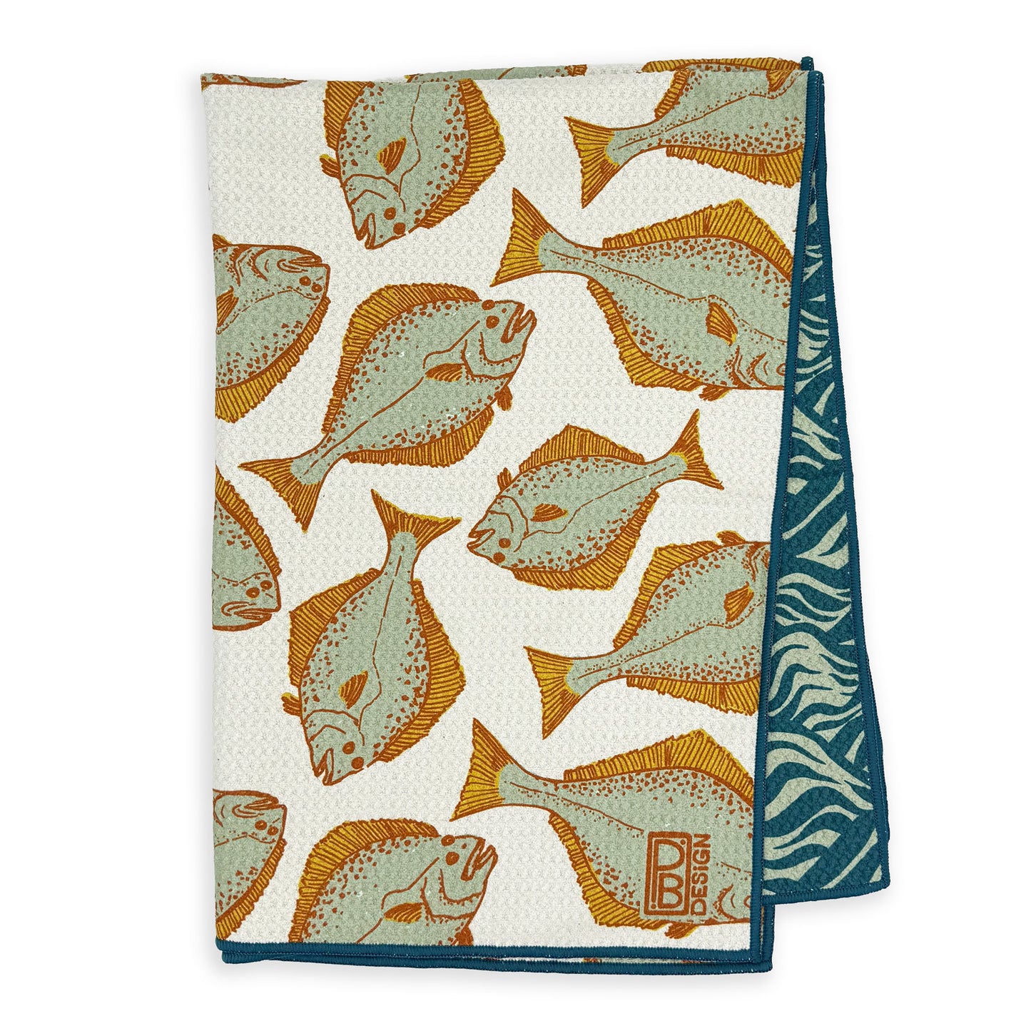 Halibut Tea Towel - Retro