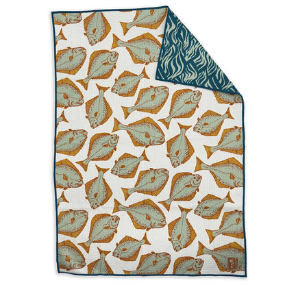 Halibut Tea Towel - Retro