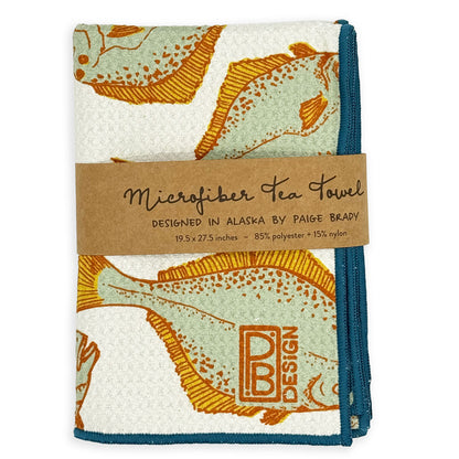 Halibut Tea Towel - Retro