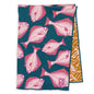 Halibut Tea Towel - Teal & Pink