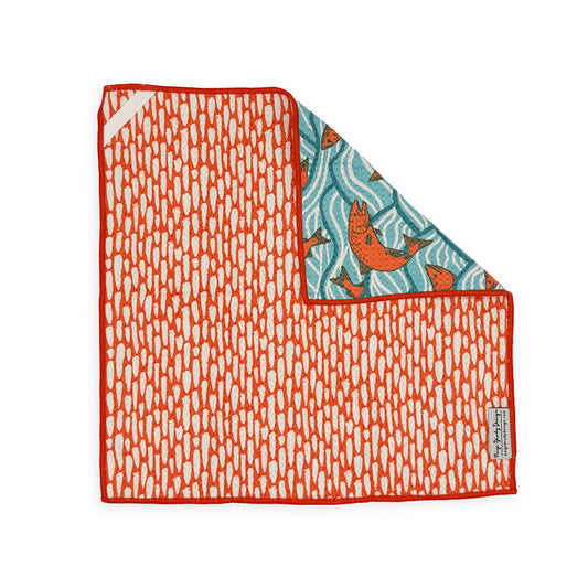 Jumping Salmon Microfiber Washcloth