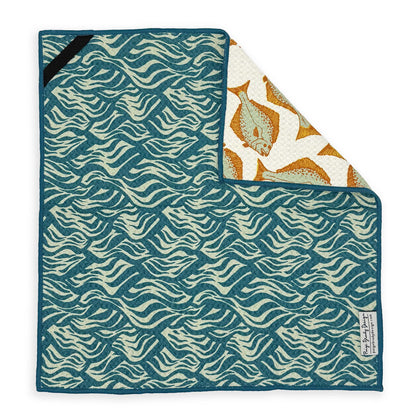 Halibut - Retro - Microfiber Washcloth